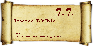 Tanczer Tóbia névjegykártya